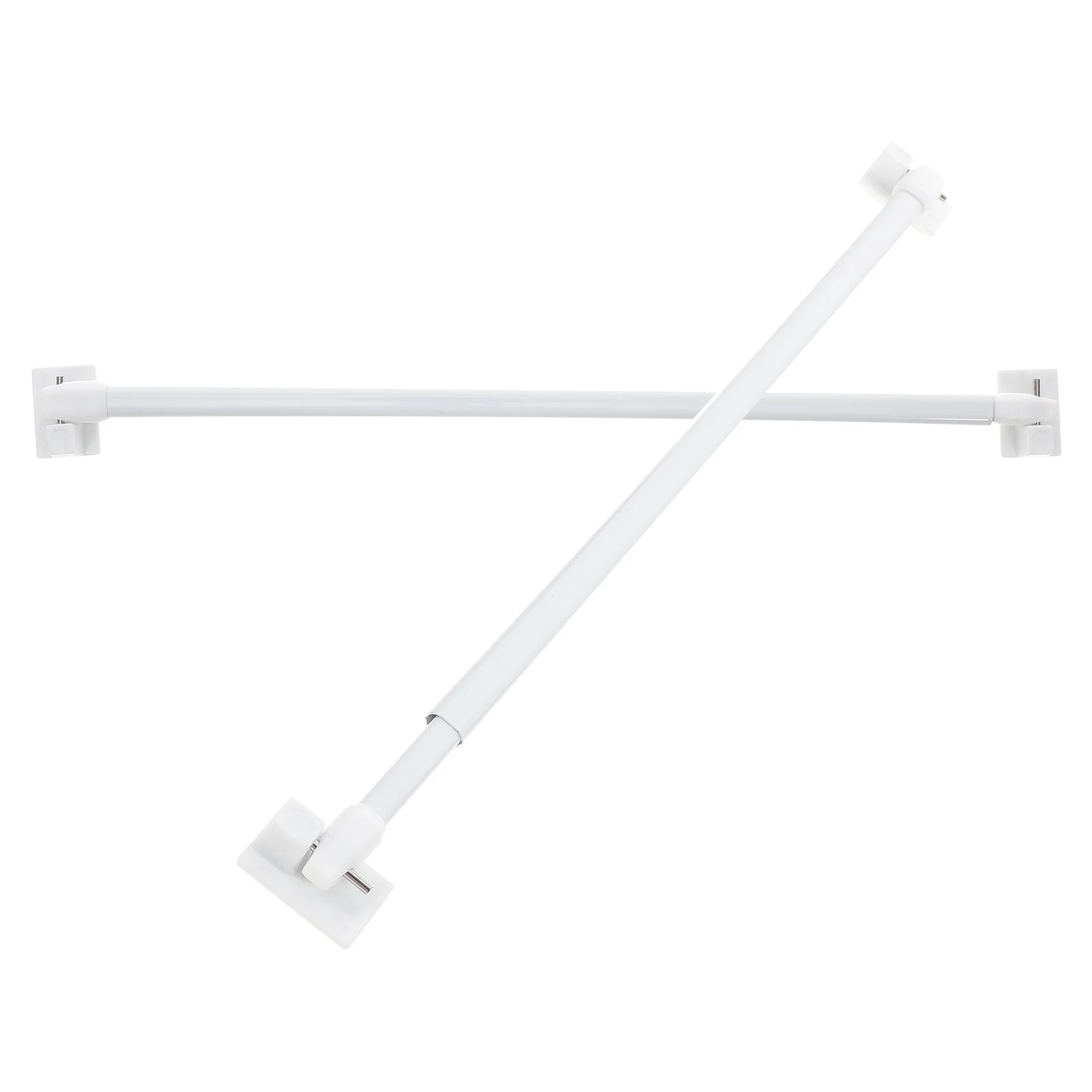 

2 Pcs Screen Rod Curtain Tension Super Fine Adjustable Drapery Rods Plastic No Drilling Double