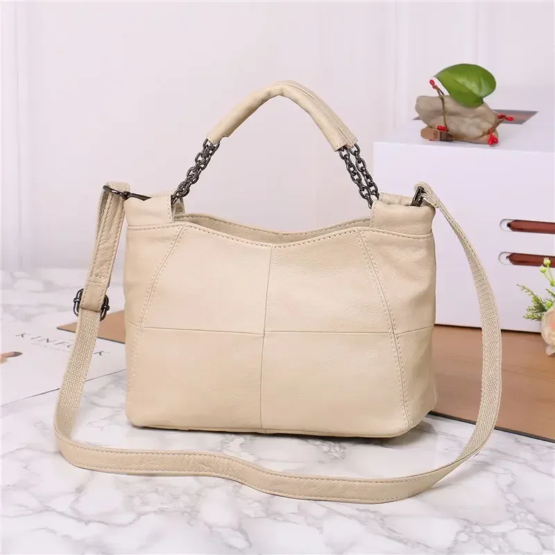 Fashion Top Grain Genuine Leather Women Handbags Girl Lady Shoulder Messenger Bags Female Tote M8920