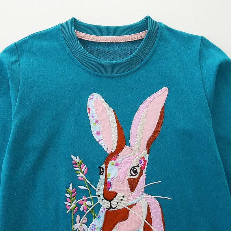 Autumn Spring New Tops Kids Clothes Baby Girls Children's Clothing Cartoon Rabbits Infants Sweatshirts Hoodie
