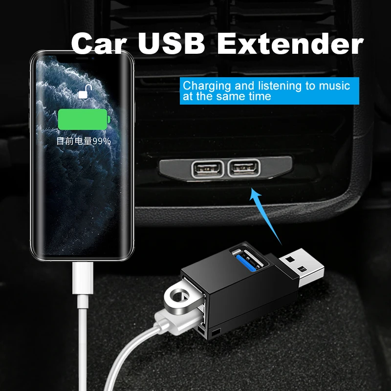USB 3.0 허브 5Gbps 고속 데이터 전송 3 포트 USB 분배기, 컴퓨터 노트북 도킹 스테이션 어댑터 PC 액세서리