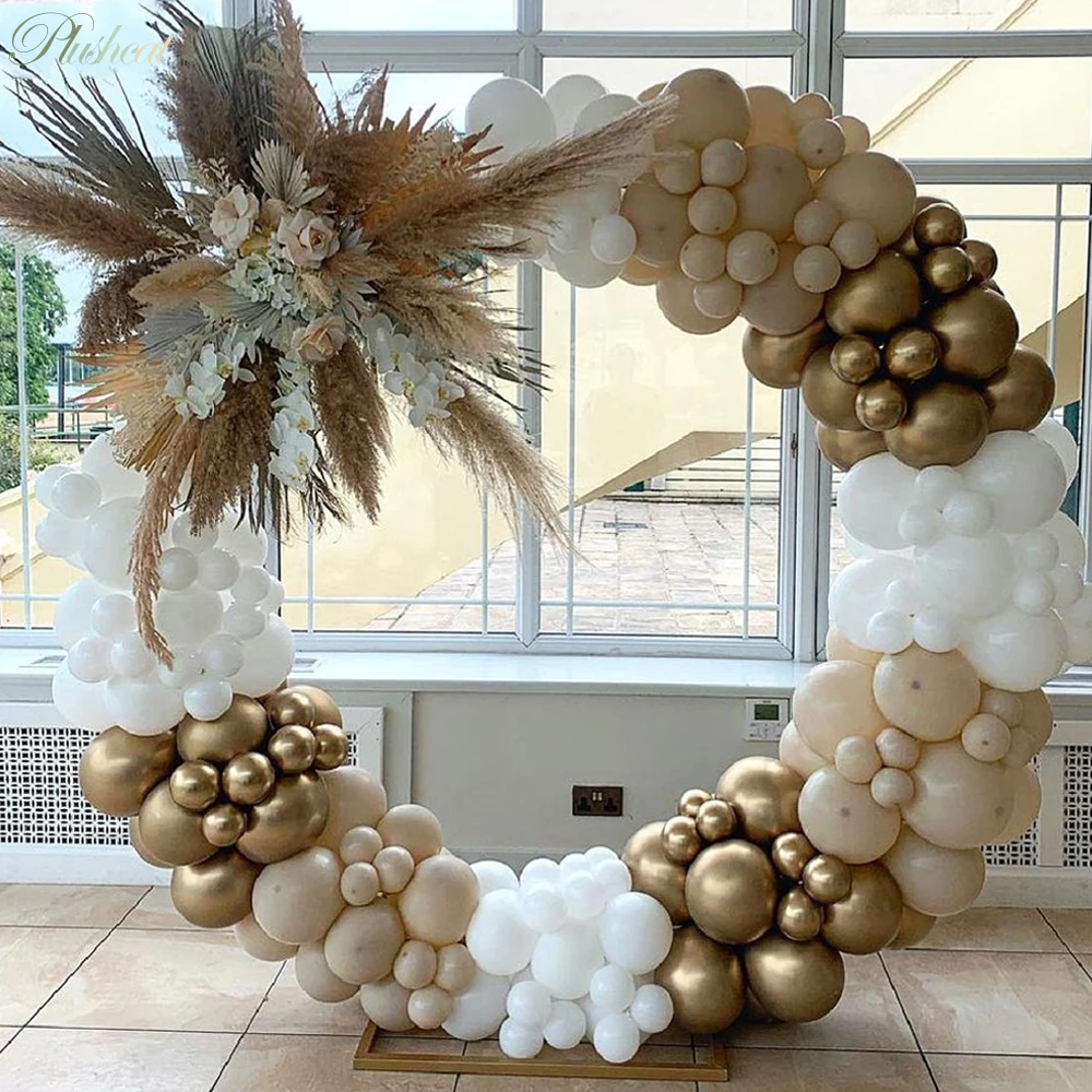 

162pcs Platinum Birthday Balloons Arch Kit Garland Retro Color Balloons Birthday Party Decoration Wedding Baby Shower Party