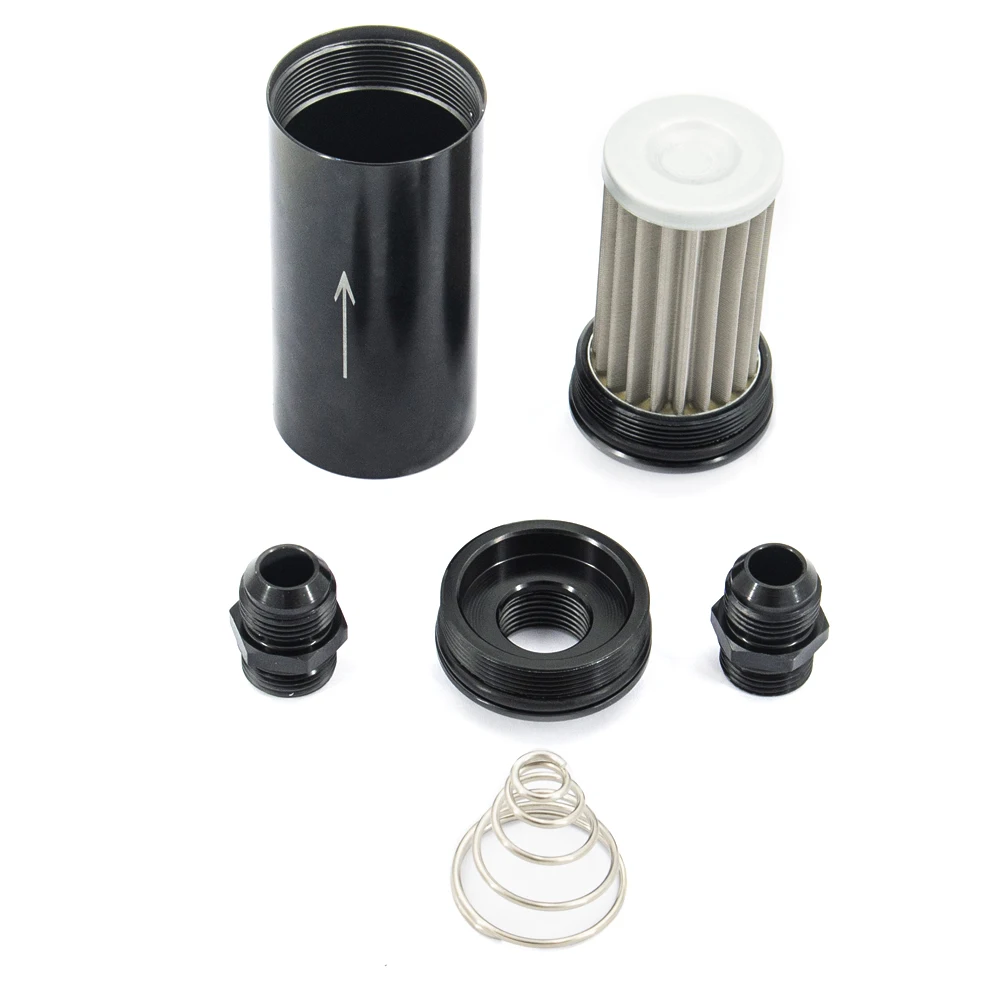 Universeller AN6 AN8 AN10 9MM Aluminium-Ölfilter für E85-Kraftstoffhalterung Kraftstoffsystem Kraftstofffilter – Detail 3