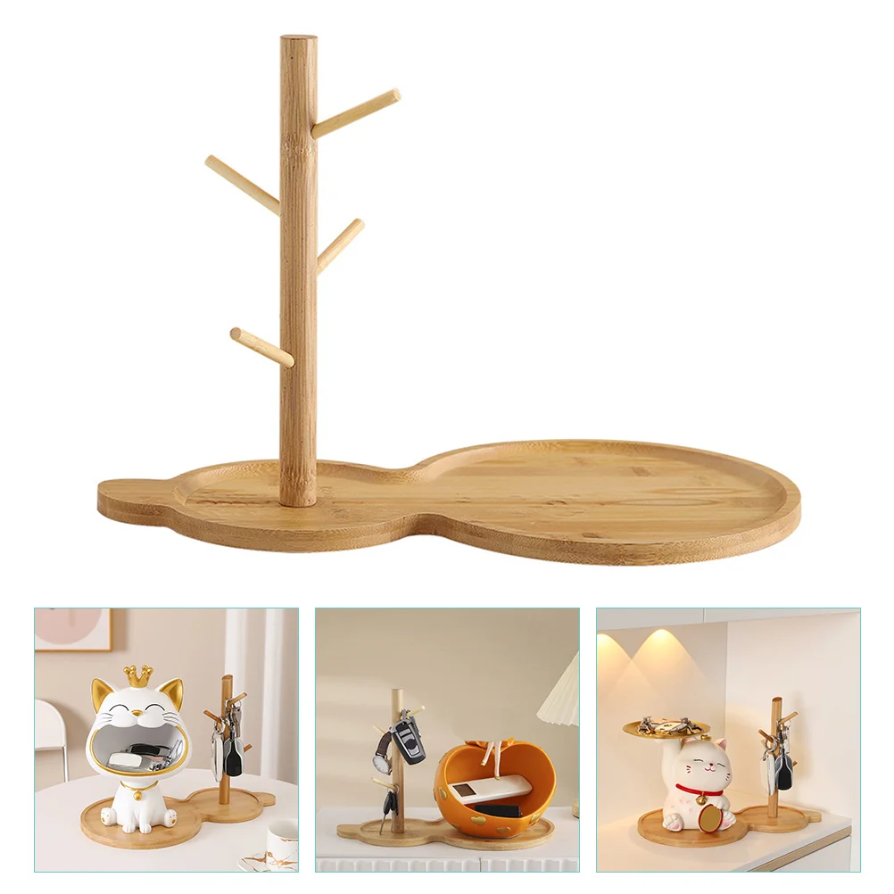 Woodsy Decor Earring Holder Tree Tray Dresser Bracelet Holder Bed Side Table Tray Entryway Key Tray Display Stand Storage Rack