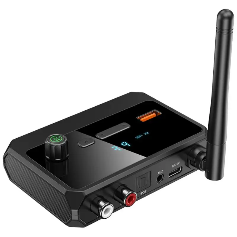 Ricevitore Bluetooth 5.0 Jack 3.5mm Adapter Audio Wireless Per Auto, TV, PC - HiFi Con Riduzione Rumore