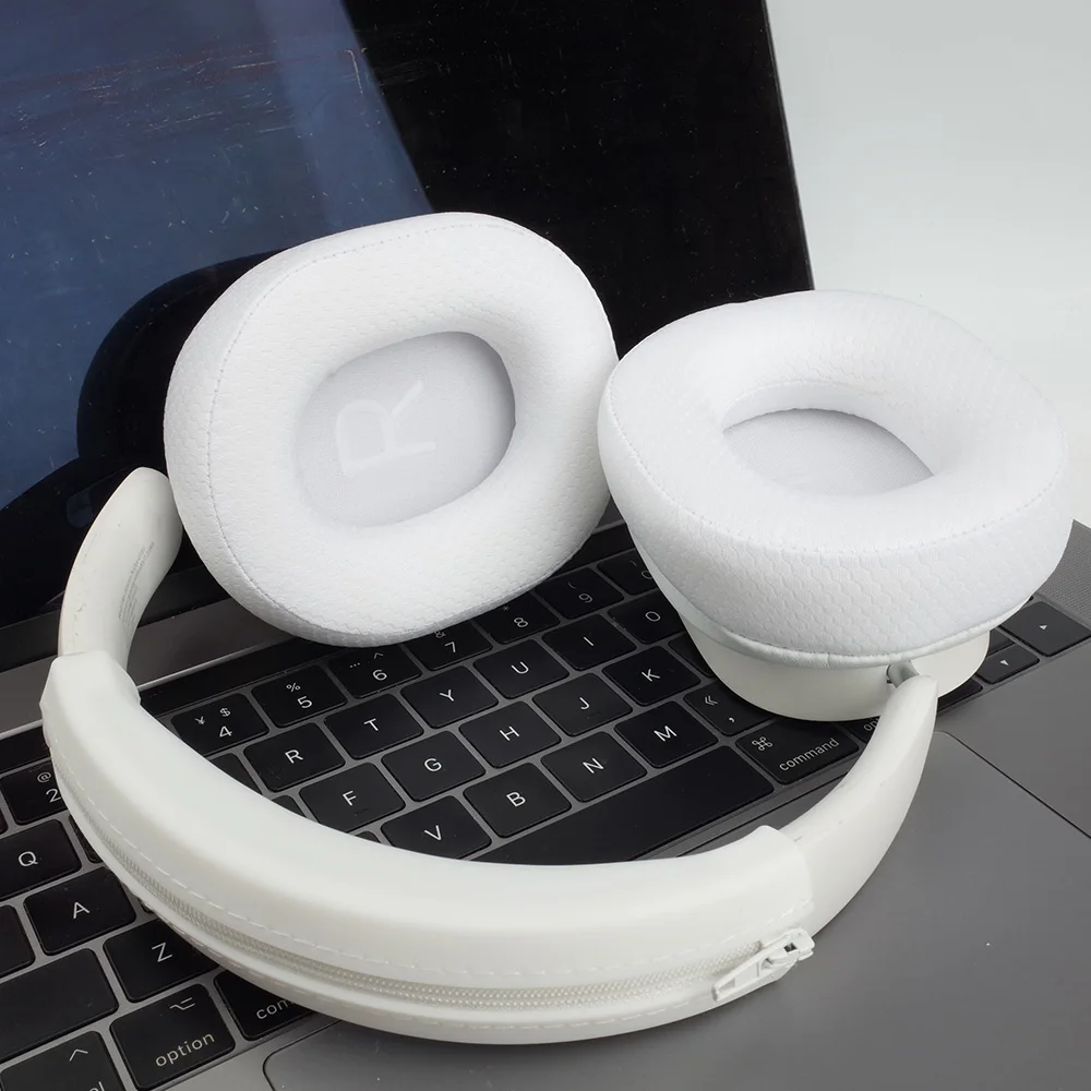 Earpads for baseus GH02 White Earphone pads Gaming Wireless replacement headphones Earmuffs Mesh cloth Memory Covers Sponge