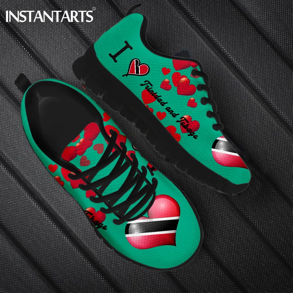 

INSTANTARTS Flag Trinidad and Tobago Print Ladies Flat Shoes Lightweight Casual Sneakers for Women Breathable Footwear Zapatos