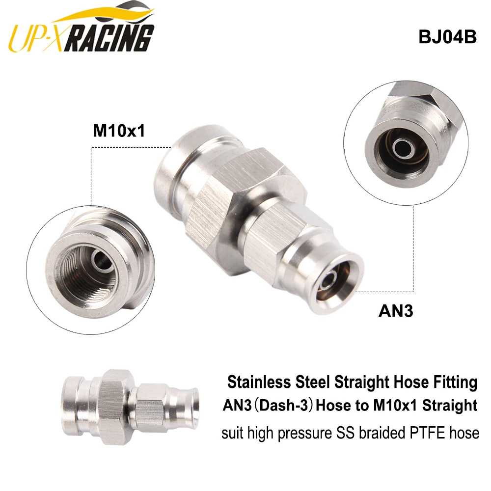 m10x1 AN3 M10x1.25 Motorcycle Motor Bike Hydraulic Brake Oil Hose Line Banjo Fitting stainless Steel