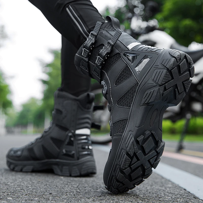 Motorcycle Boots Men Breathable Anti-fall Motocross Protective