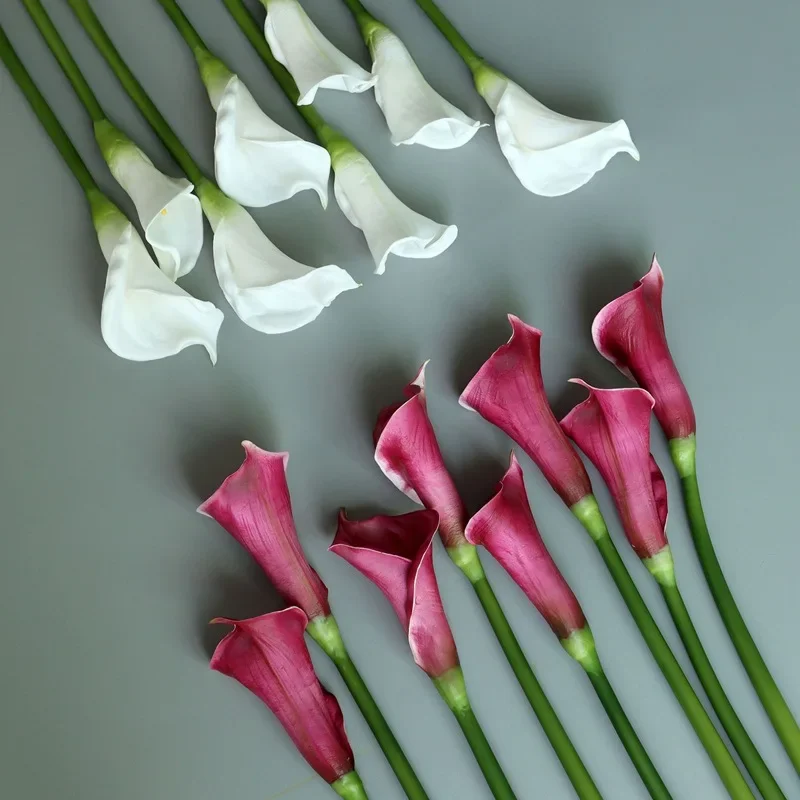 

7Pcs Long Branch Large Calla Lily PU Artificial Flowers Wedding Decor Flower Arrangement Realistic Calla Home Party Fake Flowers