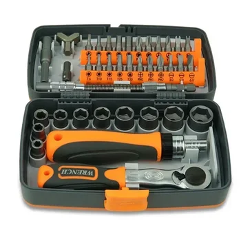 38 in 1 Socket Wrench Multifunctional Ratchet Labor-saving Tool Screwdriver Drill Bit Set Portable Hardware Repair Accessories
