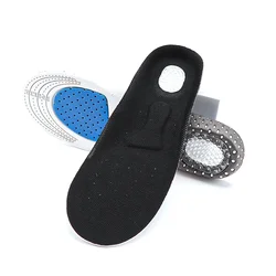Orthopedic Silicone Arch Support Insoles for Enhanced Comfort and Relief (Black)