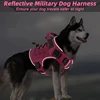 Adjustable No-Pull Tactical Dog Harness with Handle for Large Dogs - Reflective Military Vest for Labrador Retriever, Siberian H 4