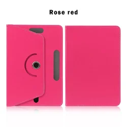 Shockproof PU Leather Protective Tablet Case - Universal Fit for 7 to 10.1 Inch Tablets (Rose red)