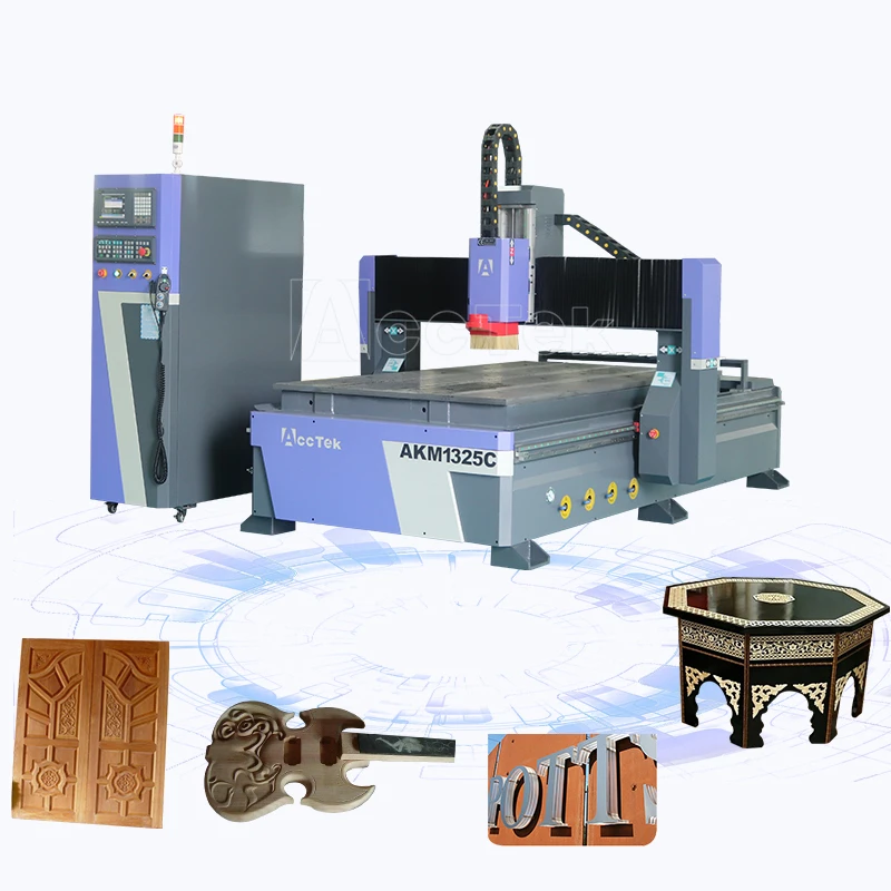 

Wood CNC Router 3 Axis 4 Axis 1325 ATC Air-cooled Spindle Woodworking Milling Machinery for Kitchen Aluminium Foam Price