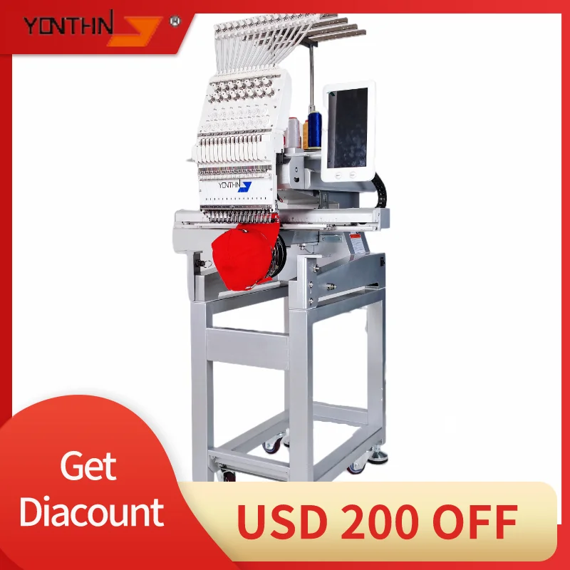 Yonthin Domestic MT-1501 Hat Monogram Logo T Shirt Ca P Embroidery Machine Computerized For Home Use 2