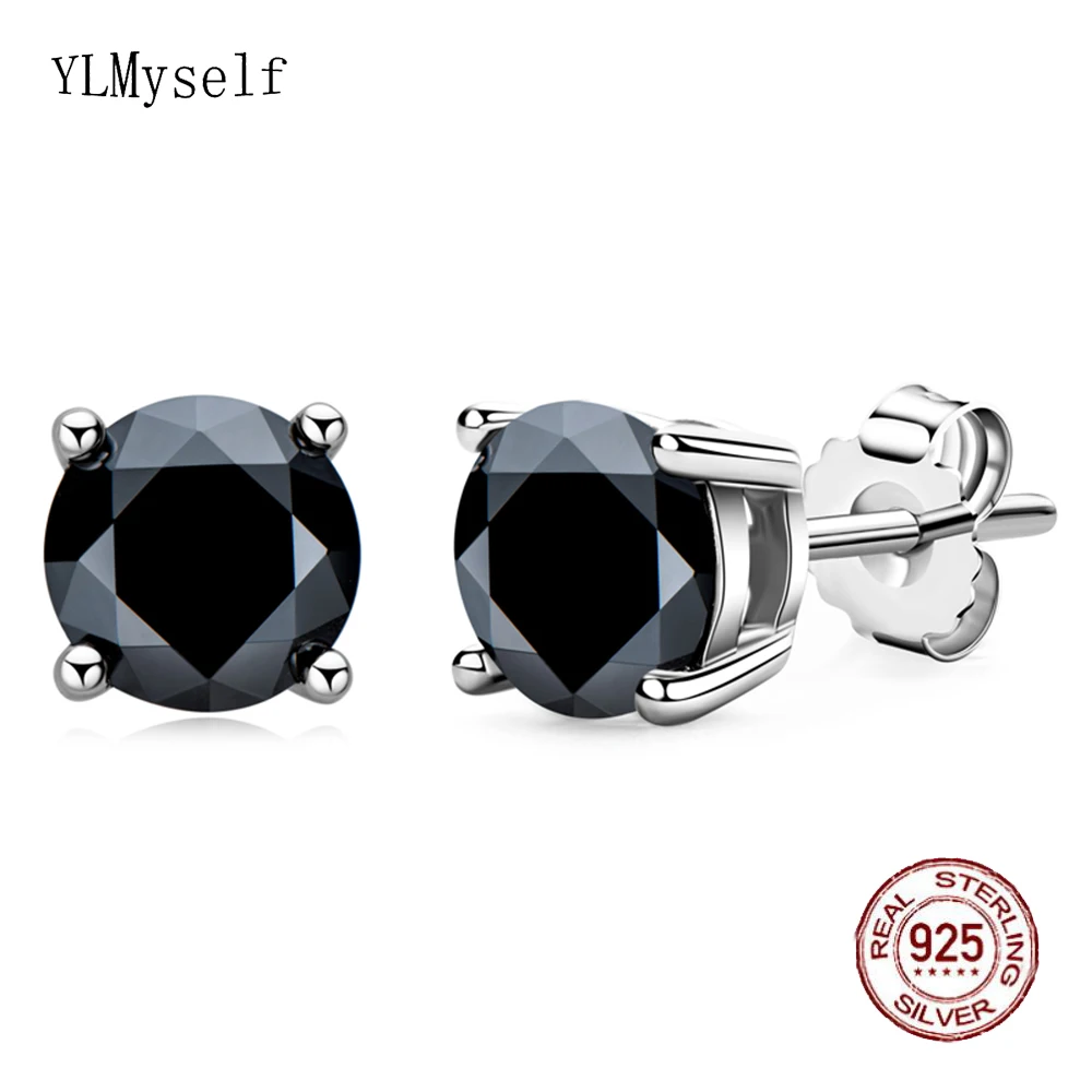 Real Diamond Stud Earrings for Men, Mens Diamond Studs, Black Stud Earrings  for Guys, Mens Black Stud Earrings, Black Post Earrings, E500SB - Etsy | Stud  earrings for men, Mens diamond stud