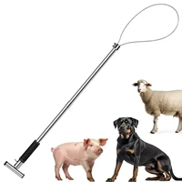 33 Inch Stainless Steel Animals Pig Catcher Pole Thickness Wire Rope Animal Catch Pole Stretchable Handle Efficient Easy To Use 1