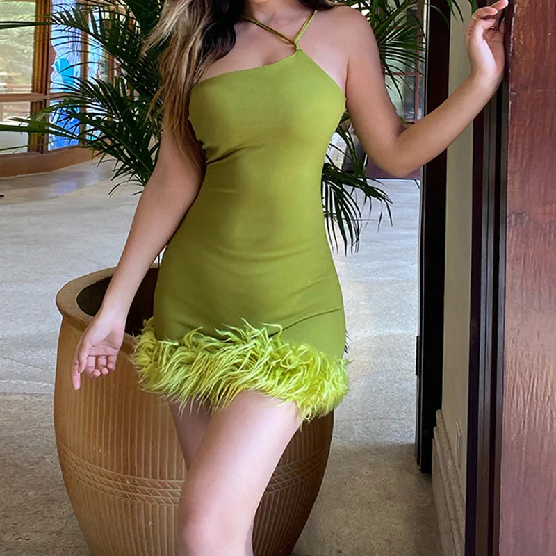 

Элегантные однотонные сексуальные платья, облегающие Женские Элегантные Лоскутные Платья без рукавов, новинка 2023, модная Милая летняя тонкая женская одежда