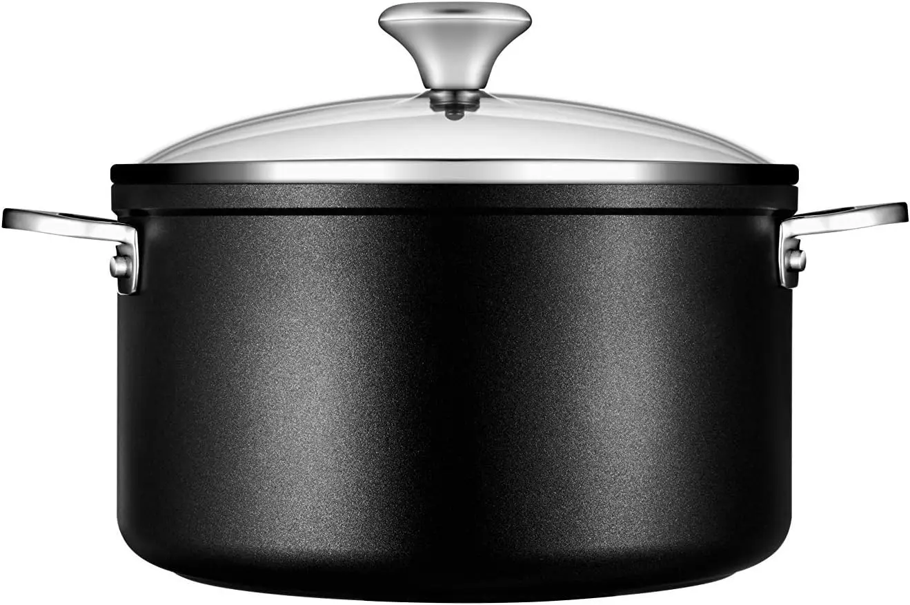 

Закаленный антипригарный горшок Le Creuset PRO со стеклянной крышкой, 6,3 кВ. Т.