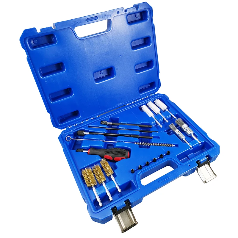 Kit De Nettoyage Siège Injecteur Diesel 19 Pcs - Brosse Pour Éliminer Rouille Et Résidus Combustion