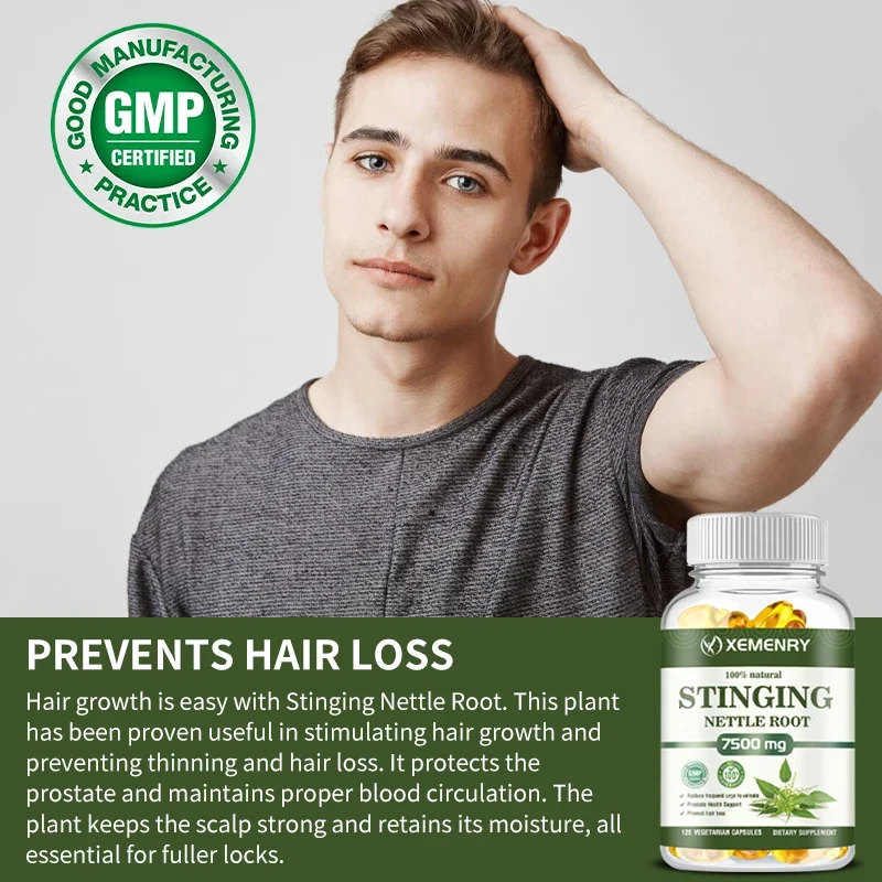 Stinging Nettle Root Prostate Support Urinary Tract Health Relieve Urinary Frequency Capsules
