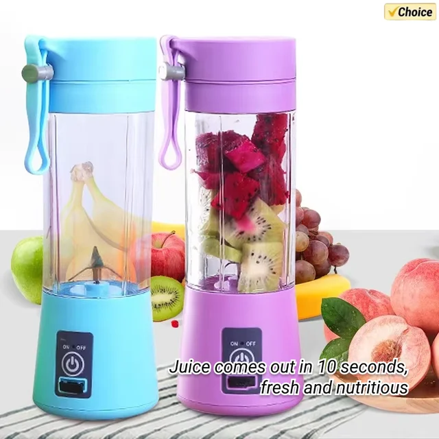 Portable Mini Blender for Shakes and Smoothies Rechargeable USB 380ML Traveling Fruit Juicer Cup Hand Fruit Blender Juicing Cup 1