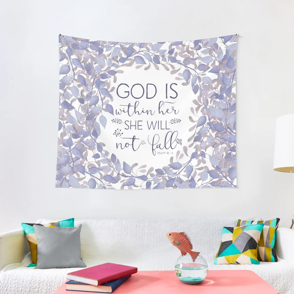 

Christian Quote Floral Watercolor Tapestry Room Aesthetic Decor Aesthetic Room Decor Korean Tapestry