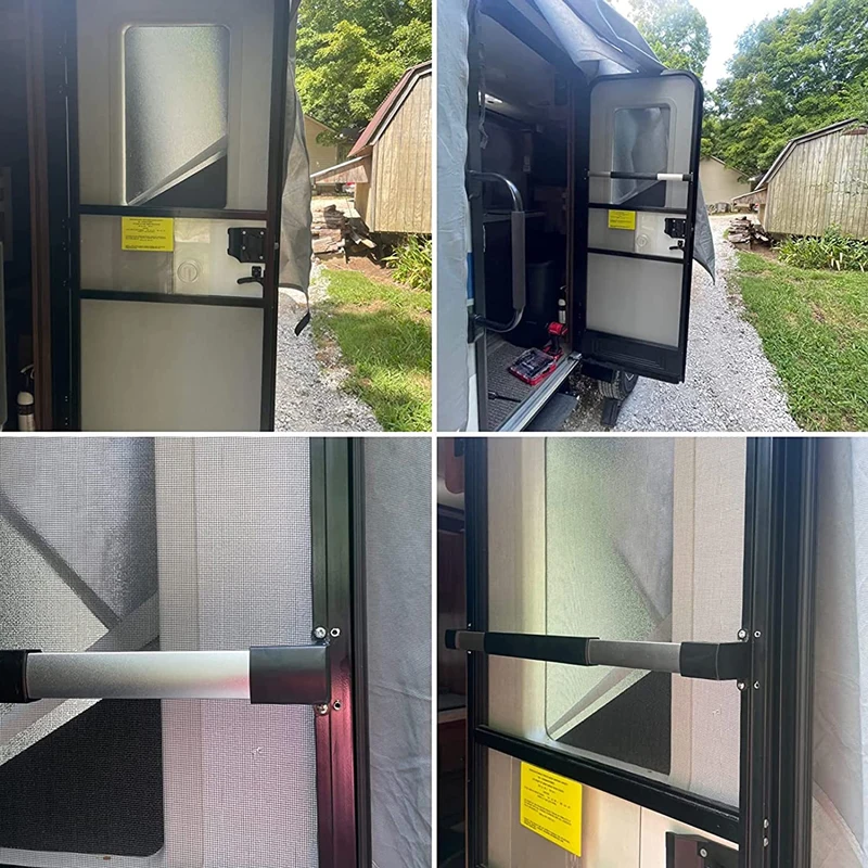RV Screen Door Handle Grab Bar Adjustable From 21-5/8 Inch To 28-5/8 Inch Sturdy And Secure Non-Slip Grip rv door assist handle