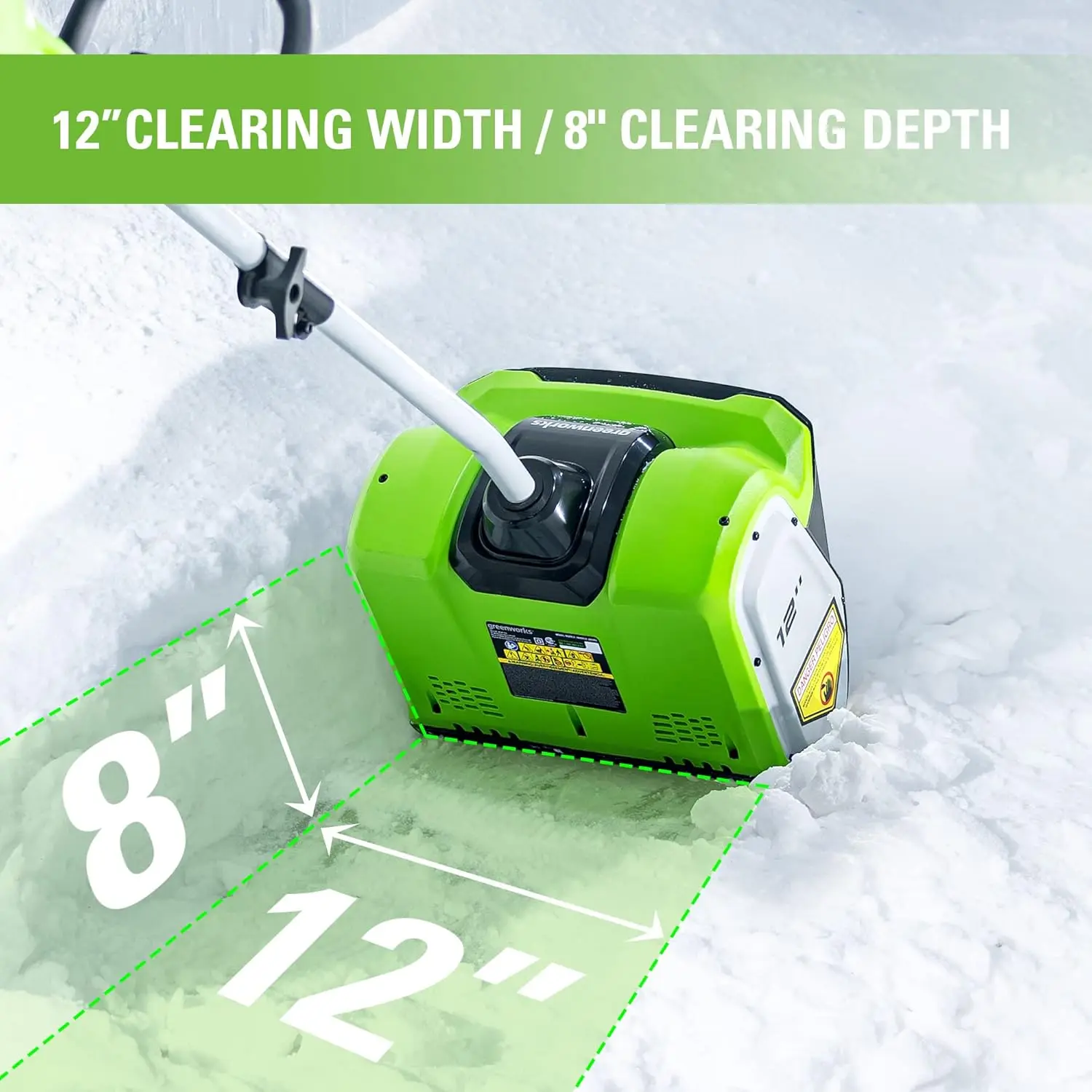 12" Cordless Snow Shovel with Battery & Charger 2