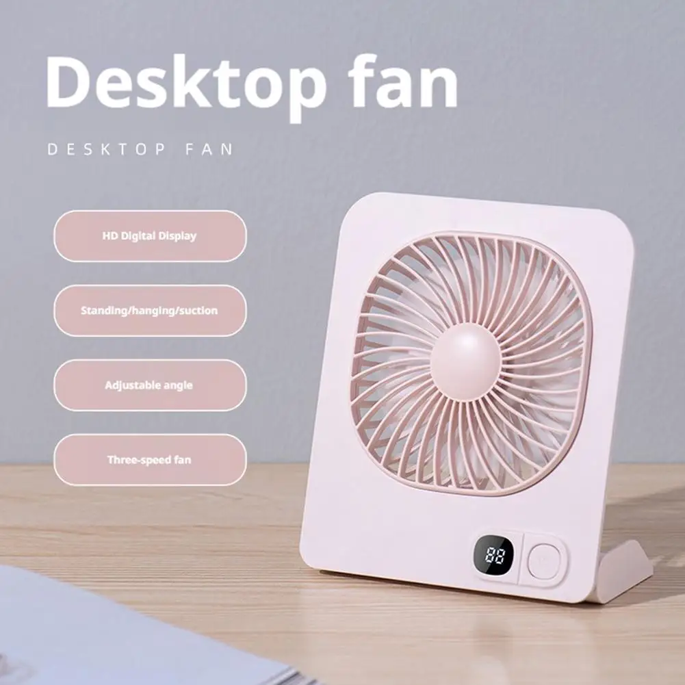 Magnetic Desktop Fan USB Rechargeable Portable Strong Magnet 360 Rotation Multi Speed Quiet For Office Home Student Electronics 3