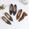 2025 New Women's High Heels Large 42/43 Fashion Pointed Anti slip Rubber Bottom Knitted Breathable Shoes 2
