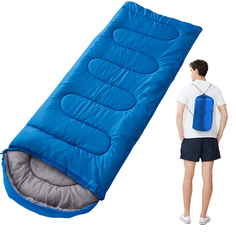 

700g Fill Single Person Ultralight Envelope Adult Sleeping Bag Indoor and Outdoor Camping Warm Portable Hollow Cotton Emergancy