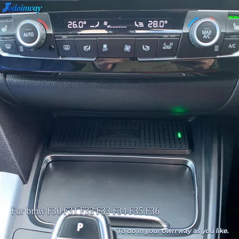 15W Fast Wireless Charger for BMW F30 F31 F32 F33 F34 F35 F36 M4 F82 3 4 Series Charging Plate Phone Holder Charge Pad Interior