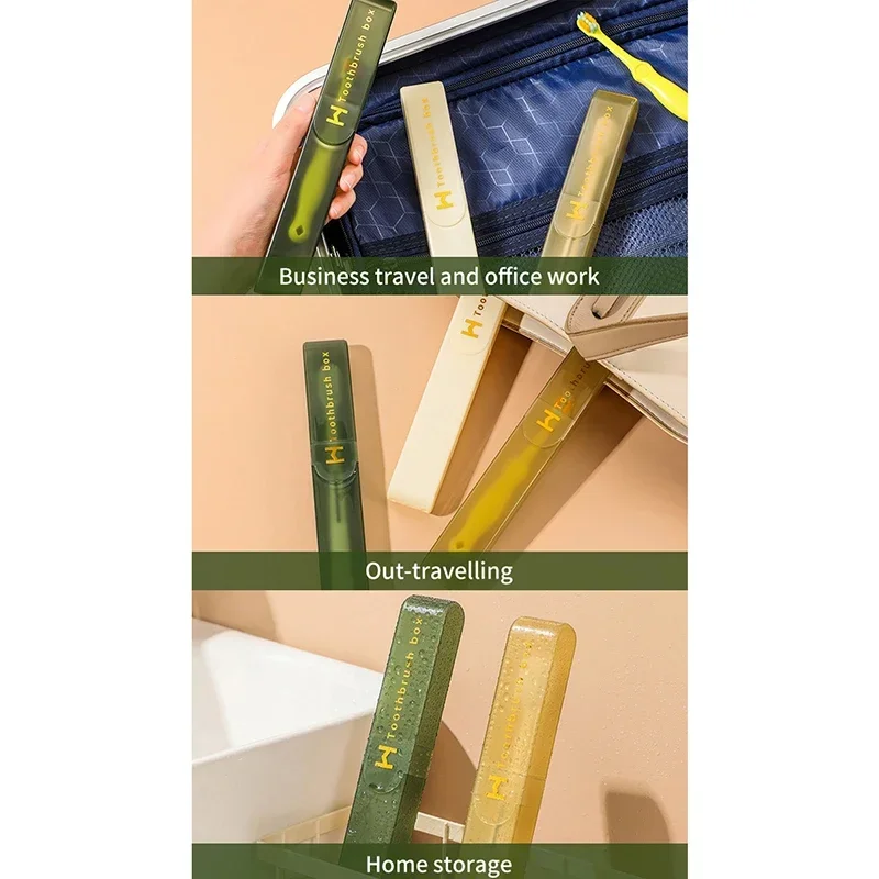 Toothbrush Case Travel Portable Toothbrush Box Storage Dust-proof Case Bathroom Accessories Protector Toothbrush Tube Cover Travel Storage