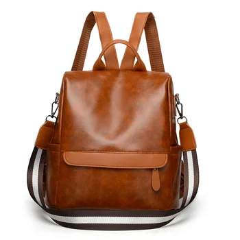 Nuova borsa zaino per donna Zaino da donna in pelle PU Zaino alla moda Borsa a tracolla Borsa da viaggio casual di sicurezza