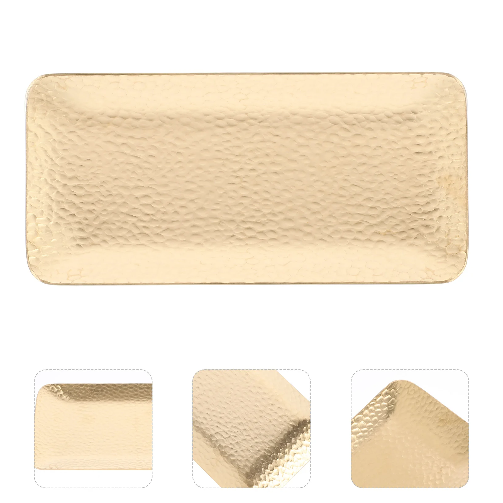 

Storage Tray Desktop Stainless Steel Towel Trays Jewelry Plate Trinket Rectangular 304 Metal