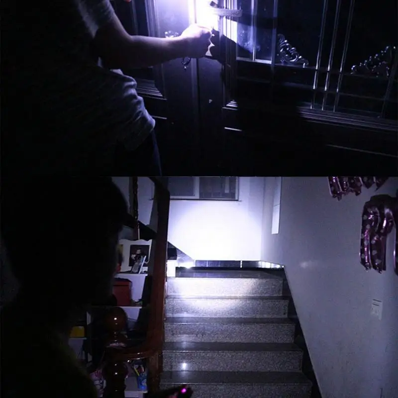 USB قابلة للشحن سلسلة المفاتيح الصغيرة مصباح ليد ج...