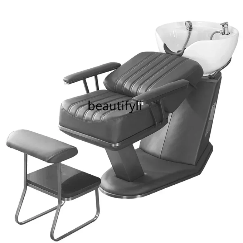 Hair Saloon Dedicated Shampoo Chair Hair Salon New Flushing Bed Modern Simple and Fashionable Half Lying Hair Salon