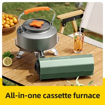 Portable Integrated Card Stove Camping Gas Stove Outdoor Hiking Barbecue Travel Cooking Oven Box Type Gas Stove 2