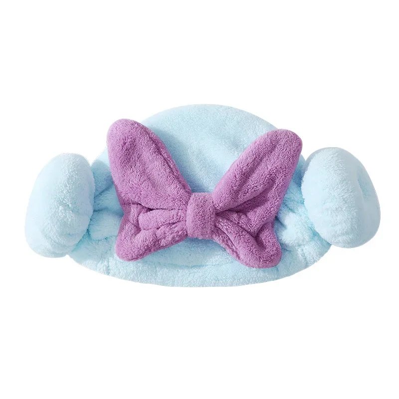 Children's Bow Quick Hair Drying Bath Towel Absorbent Cute Baby Bowknot Wrap Towel Cap Bathroom Accessories for Girls Shower Cap