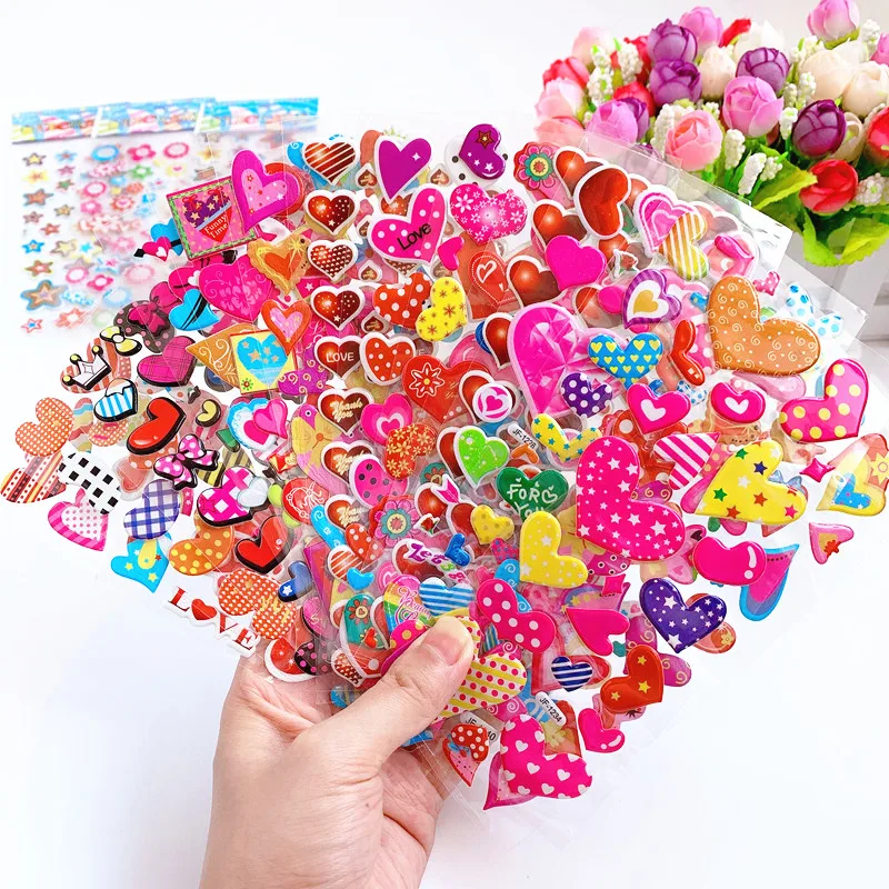 Kids Stickers 40 20 Different Sheets 3D Puffy Bulk Stickers for Girl Boy Birthday Gift Scrapbooking Teachers Animals Cartoon 4
