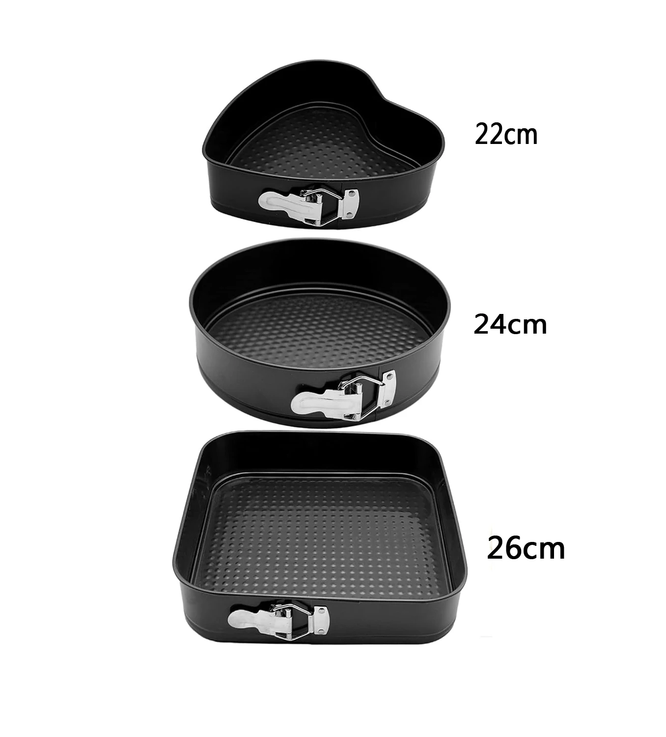 Stampo Per Torta A Cerniera 16 Cm Antiaderente - Teglia Rotonda In Acciaio Al Carbonio Con Base Removibile A Nido D'ape - 5