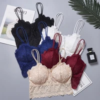 Femmes dentelle soutien-gorge Push Up hauts sans fil Lingerie Sexy femmes Bralette femme sous-vêtements pleine tasse confortable soutien-gorge sans armatures 3