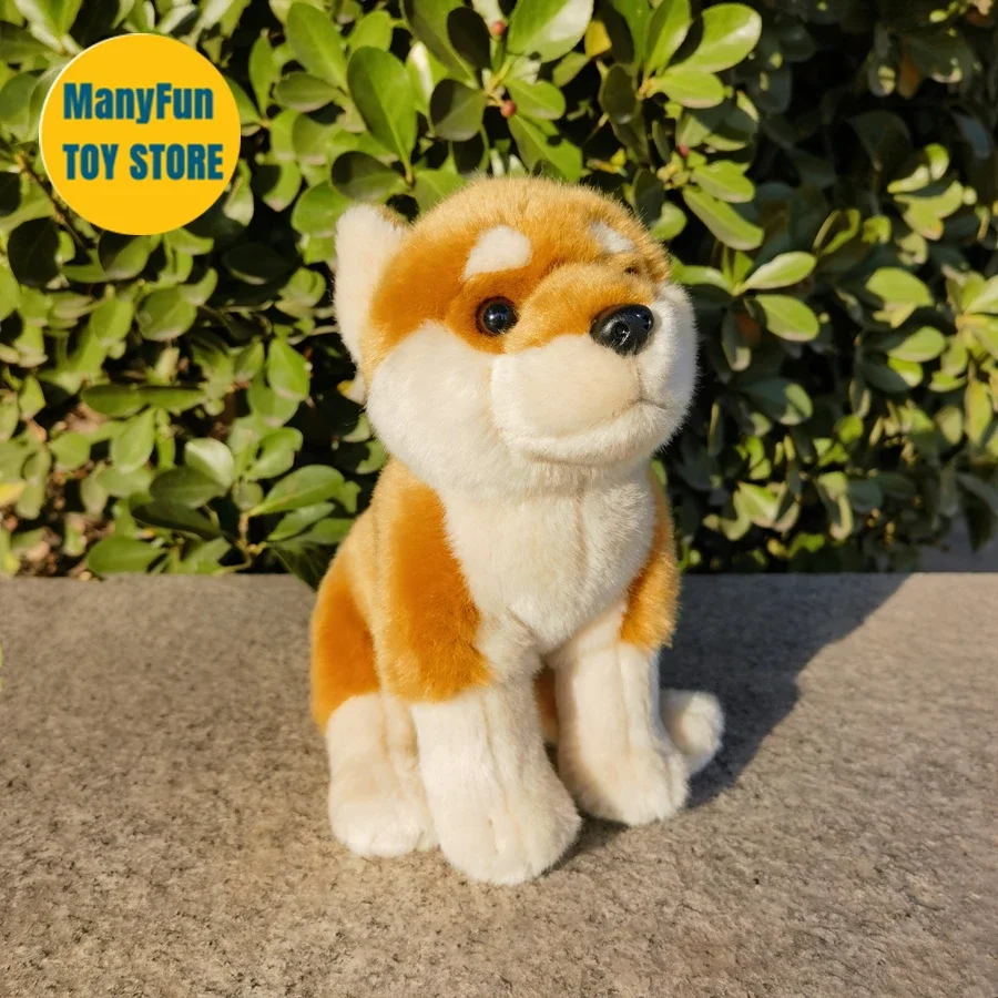 Shiba Inu 플러시 장난감 고 충실도 개 플러시 일본 아키타 개 Peluche 실물 같은 시뮬레이션 박제 동물 인형 카와이 장난감 아이