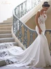 Elegant Spaghetti Straps Wedding Dress With Chapel Train Mermaid Party Dresses for Special Events V-Neck Wedding Gown Customized 3