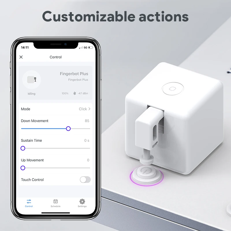 Tuya Bluetooth Smart Fingerbot Plus Switch Finger Robot Button Pusher Remote Control For Alexa Google Assistant Voice Control, Alina Gadgets
