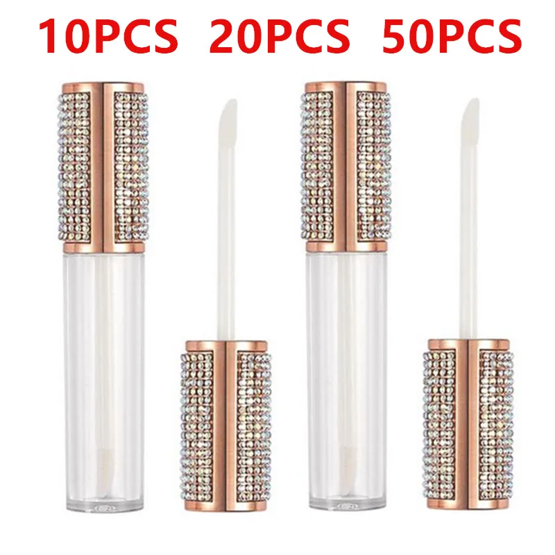 10/20/50PCS 5ML Crystal Rhinestone Lip Gloss Tube Empty Lip Gloss