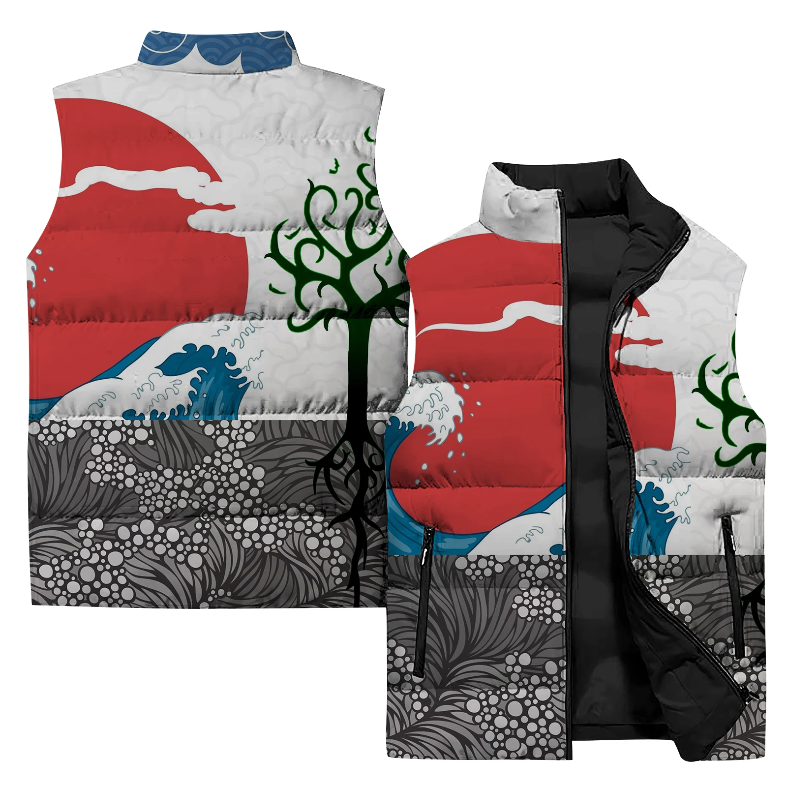 thumbnail image 5 of Chaquetas de samurái para hombre, chaleco de punto de dibujos animados de moda de invierno para hombre, ropa ligera y cálida de estilo japonés para hombre, chalecos geniales para hombres a precios ase, 5 of 5