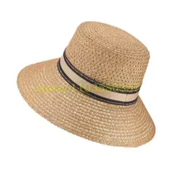 Straw Women Hat Sun Protection Outdoor 2024 New Fashion Casual Sun Diagonral Beach Hats Design New Bucket Panama Travel 246139