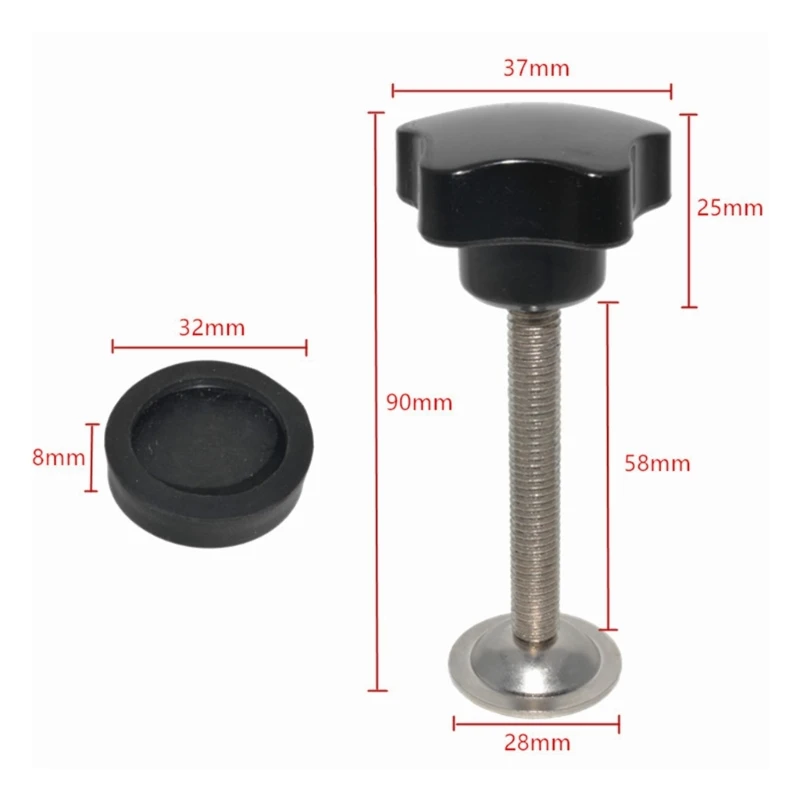 HARFINGTON 8pcs Star Knobs M8 X 20mm 304 Stainless Steel